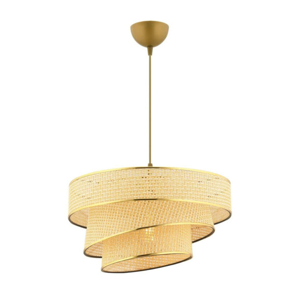 8684283466368 Opviq Pendelleuchte Couper
kamel Metall Baumwolle B/H/L: ca. 40x72x40 cm E27 1 Brennstellen