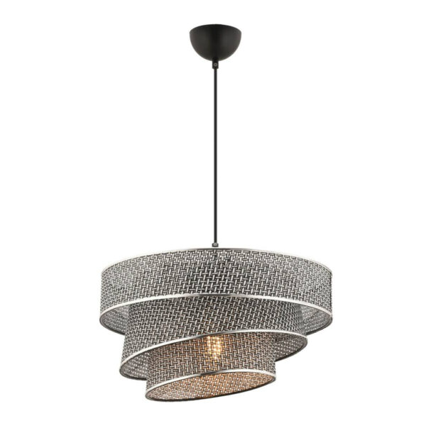 Opviq Pendelleuchte Couper
grau Baumwolle Metall B/H/L: ca. 40x72x40 cm E27 1 Brennstellen