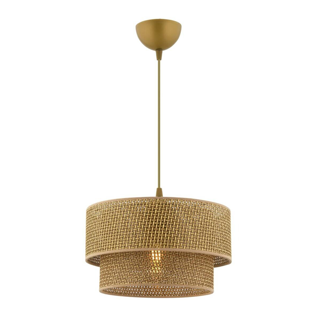 Opviq Pendelleuchte Echo
beige Baumwolle B/H/T/L/D: ca. 30x65x30x30x30 cm E27 1 Brennstellen