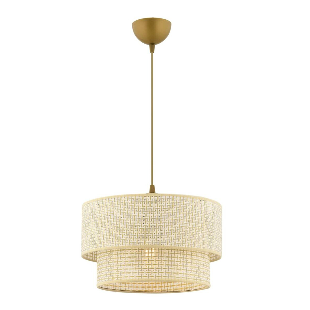 Opviq Pendelleuchte Echo
creme Baumwolle B/H/T/L/D: ca. 30x65x30x30x30 cm E27 1 Brennstellen