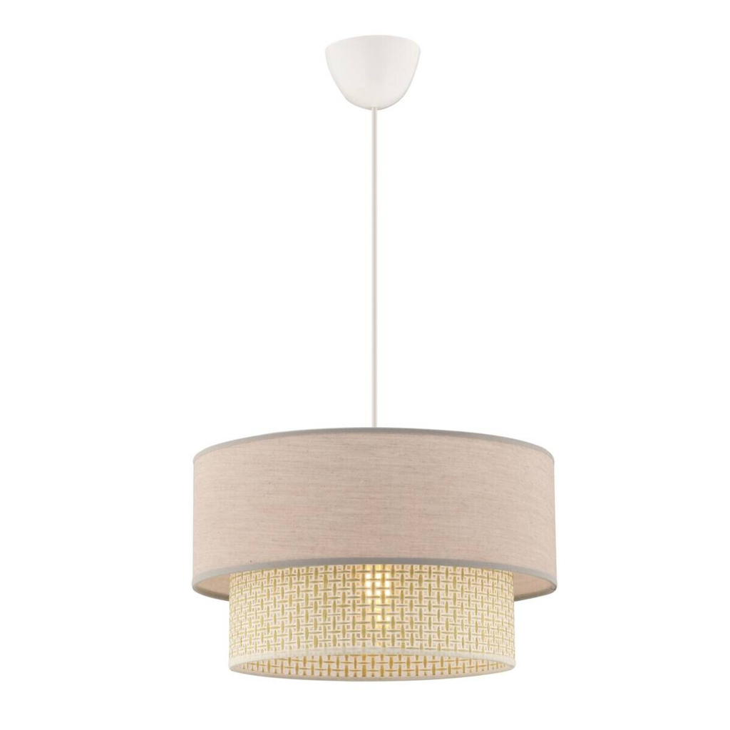 Opviq Pendelleuchte Echo
beige creme Baumwolle B/H/T/L/D: ca. 30x65x30x30x30 cm E27 1 Brennstellen