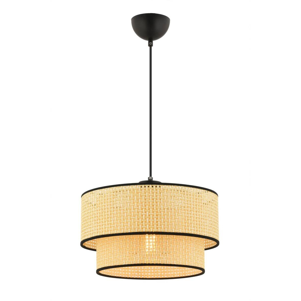 Opviq Pendelleuchte Echo Hazeran
kamel Baumwolle B/H/T/L/D: ca. 30x65x30x30x30 cm E27 1 Brennstellen