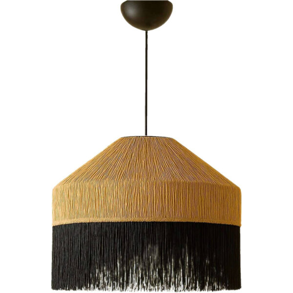 Opviq Pendelleuchte
beige schwarz Kunststoff B/T/L: ca. 40x40x40 cm E27 1 Brennstellen