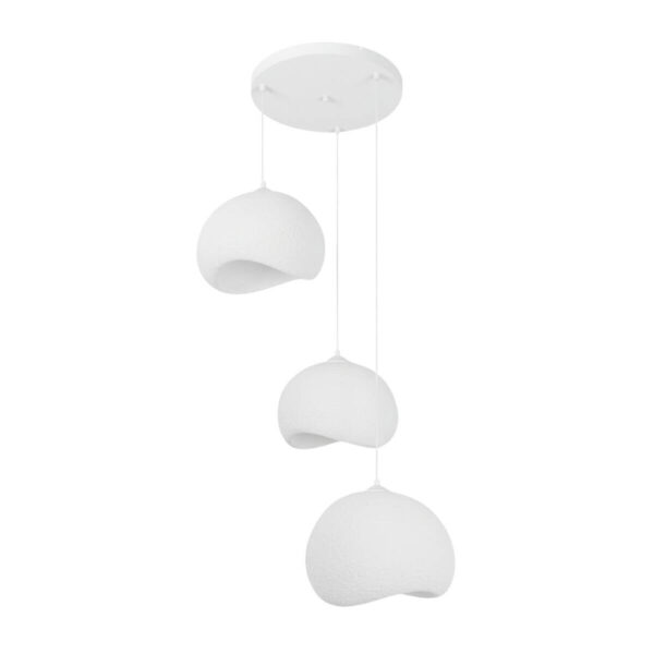 8684284193812 Opviq Pendelleuchte Yontu-15853
weiß Polyester-Mischgewebe Metall B/H/L: ca. 29x120x34 cm E27 3 Brennstellen