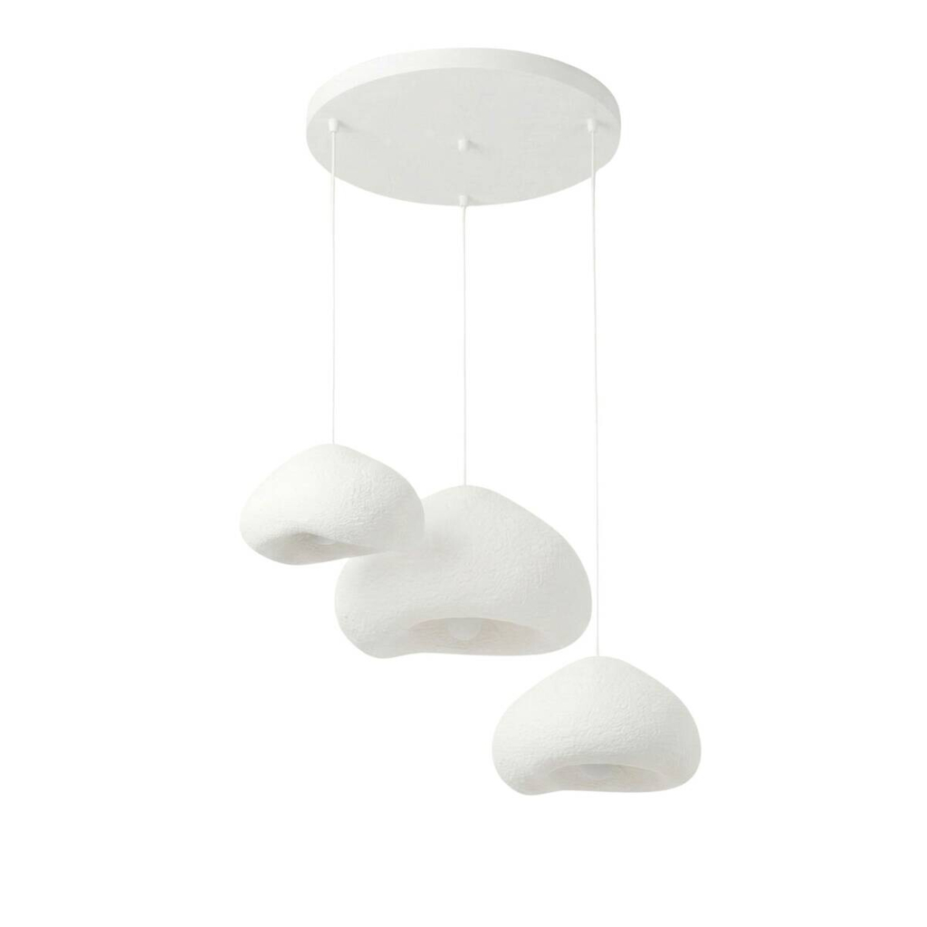 Opviq Pendelleuchte
weiß Fiberglas Metall B/H/T/L/D: ca. 82x115x82x82x82 cm E27 3 Brennstellen
