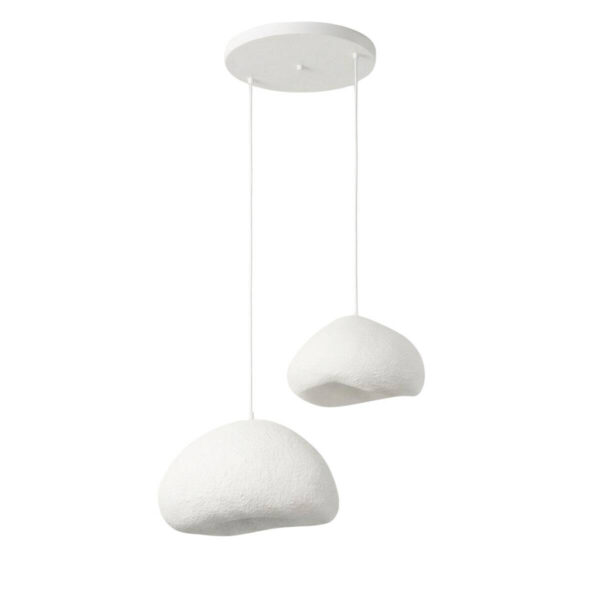 8684284215224 Opviq Pendelleuchte
weiß Fiberglas Metall B/T/L: ca. 70x70x70 cm E27 2 Brennstellen