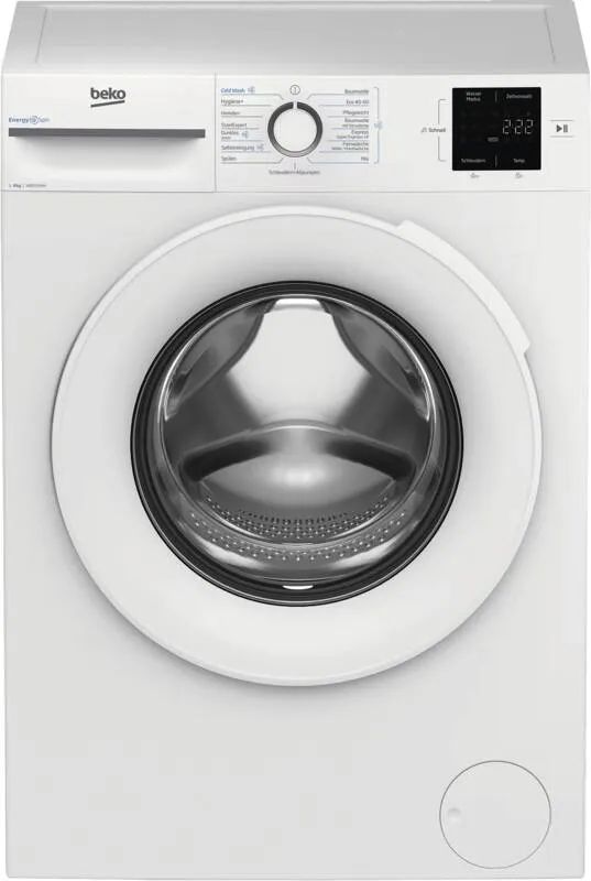 Beko BM3WFT38413W Waschmaschine, 1 – 8 kg, 1400 U/min – Standgerät, EEK:A