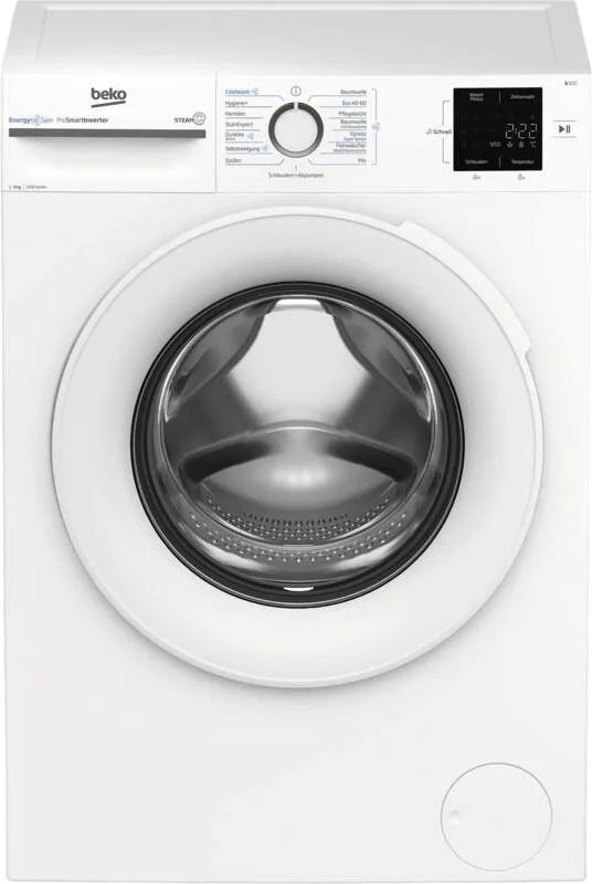 Beko BM3WFU39413W Waschmaschine, 1 – 9 kg, Weiß Standgerät, EEK:A