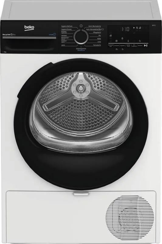 Beko BM3T49249W Wärmepumpentrockner, 1 – 9kg, Weiß Standgerät, EEK:C