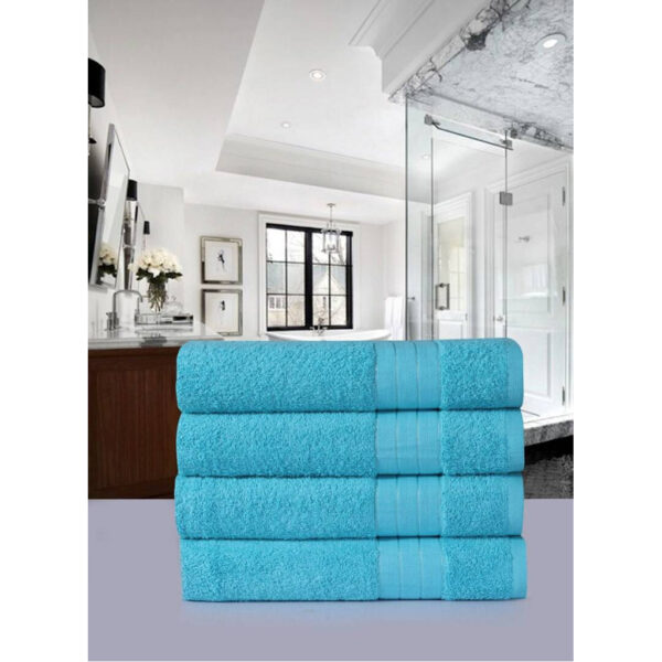 Good Morning Handtuch 4er-Pack aqua Baumwolle B/L: ca. 50x100 cm