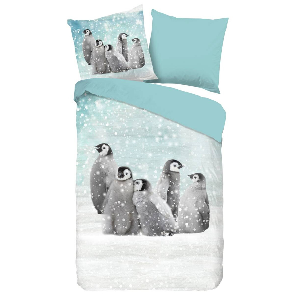 Good Morning Baumwoll Bettwäsche Pengu Flanell