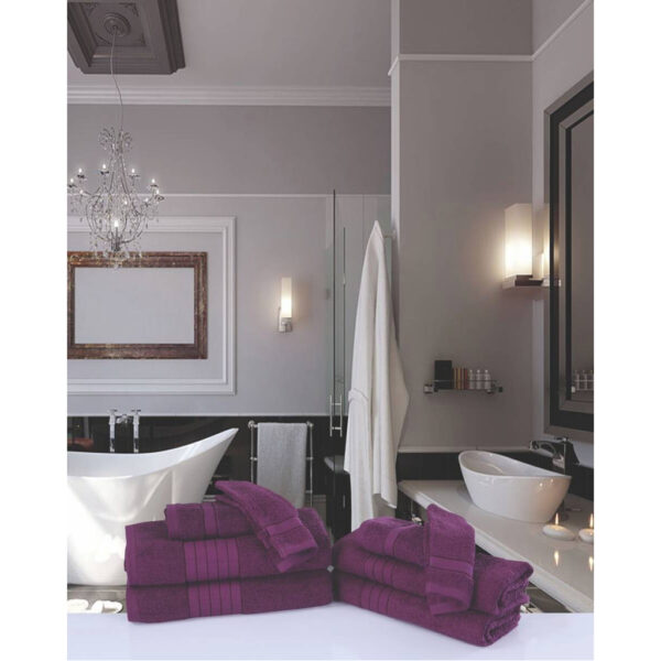 Good Morning Frottier-Set 8-teilig bordeaux Baumwolle