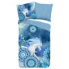 HIP Baumwoll Bettwäsche Lumi Flanell blau Baumwolle B/L: ca. 155x220 cm