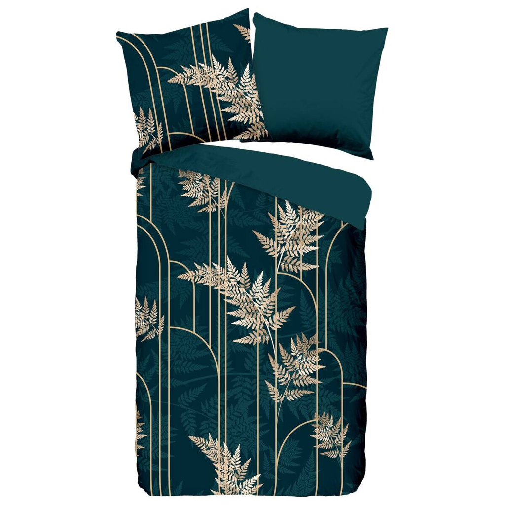 Pure Microfaser Bettwäsche Malak grün Polyester B/L: ca. 135x200 cm