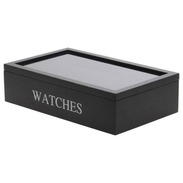 POCO Uhrenbox schwarz Holz B/H/L: ca. 34,2x20,4x8,7 cm POCO Uhrenbox schwarz Holz B/H/L: ca. 34,2x20,4x8,7 cm