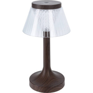 LED-Tischleuchte braun Kunststoff H/D: ca. 27,5x15 cm