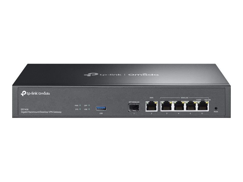 TP – LINK ER7406 Omada Gigabit Rackmount/Desktop – Gateway – 1 Gbps
