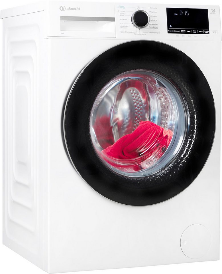 BAUKNECHT Waschmaschine B WM 9A9 BS, 9 kg, 1400 U/min, Adaptive Wash – Intelligente Anpassung für perfekte Waschergebnisse