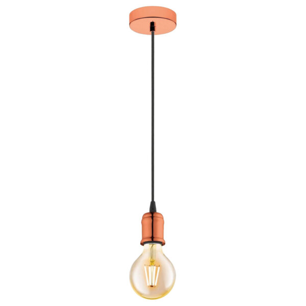9002759325411 Eglo Pendelleuchte Yorth
Kupfer Metall B/H/L: ca. 10x200x10 cm E27 1 Brennstellen