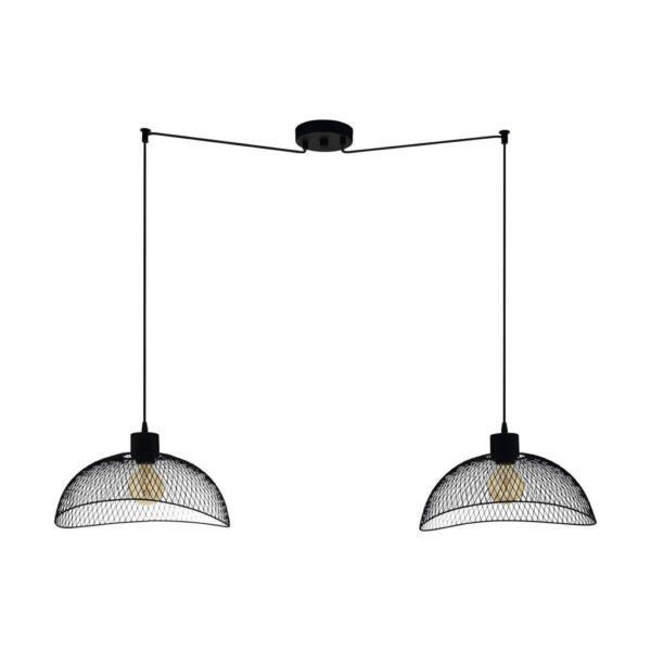 9002759433062 Eglo Pendelleuchte
schwarz Stahl B/H/L: ca. 36x110x139 cm E27 2 Brennstellen