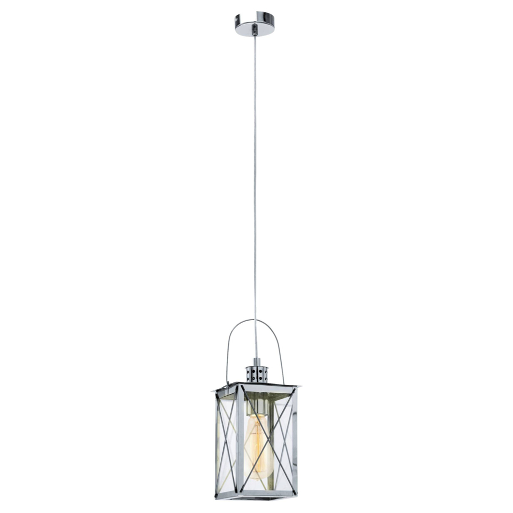 Eglo Pendelleuchte Donmington
silber Glas Stahl B/H/L: ca. 15x110x15 cm E27 1 Brennstellen
