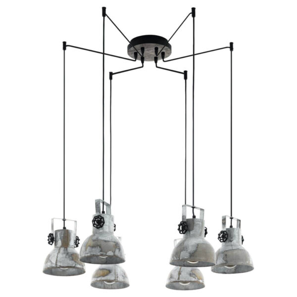 Eglo Pendelleuchte Barnstaple
braun Metall Spanplatte H/L: ca. 130x18 cm E27 6 Brennstellen
