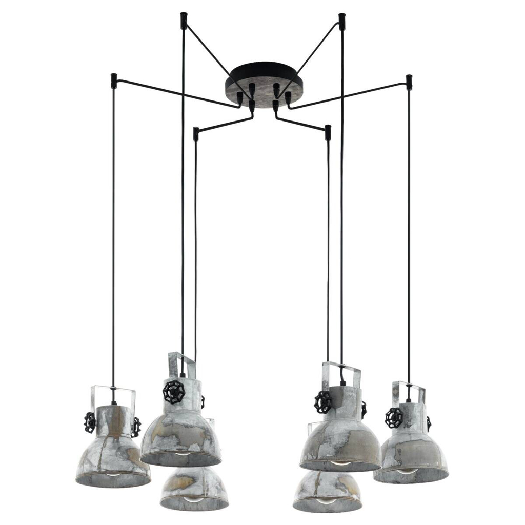 Eglo Pendelleuchte Barnstaple
braun Metall Spanplatte H/L: ca. 130×18 cm E27 6 Brennstellen