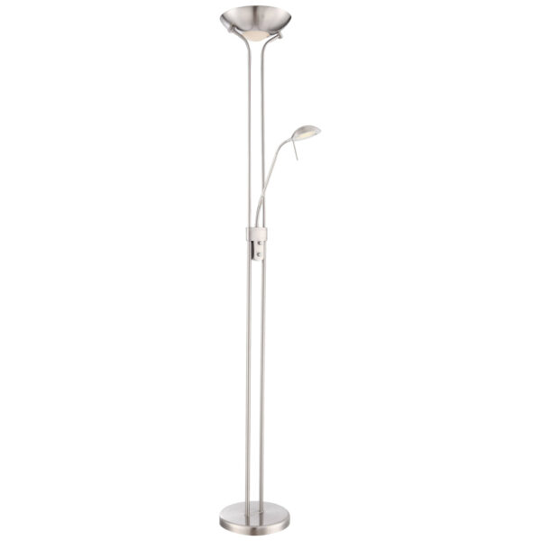 GLOBO Stehlampe
nickel matt Glas Metall H/D: ca. 180x25,5 cm