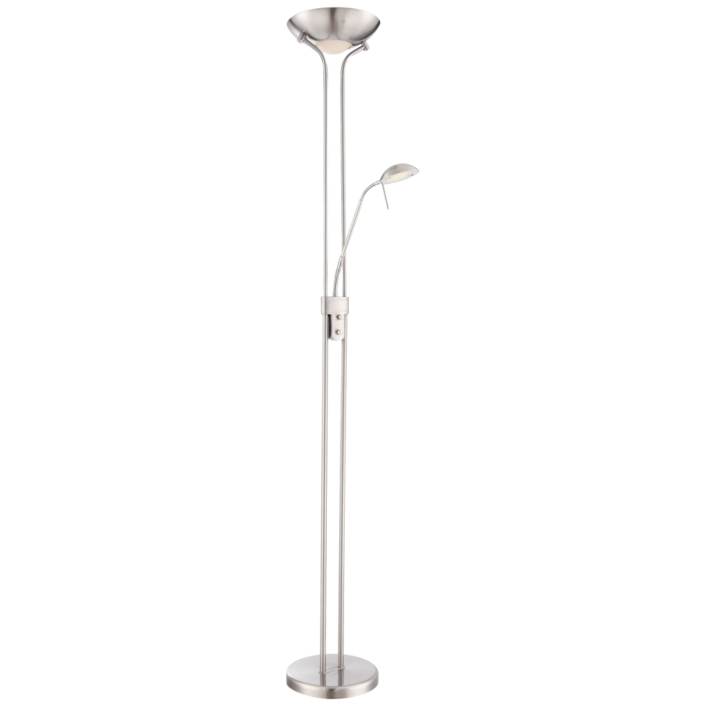 GLOBO Stehlampe
nickel matt Glas Metall H/D: ca. 180×25,5 cm