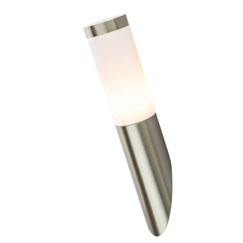 Außenwandleuchte 3157LED
stahlfarbig Opal H/T/D: ca. 39x17x7,6 cm
