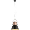 GLOBO Pendelleuchte 15282 Kupfer schwarz Metall H/D: ca. 120x27 cm E27 1 Brennstellen