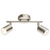 GLOBO Spot Comore nickel Metall B/H/L: ca. 9x17x26 cm 2 Brennstellen GLOBO Spot Comore nickel Metall B/H/L: ca. 9x17x26 cm 2 Brennstellen