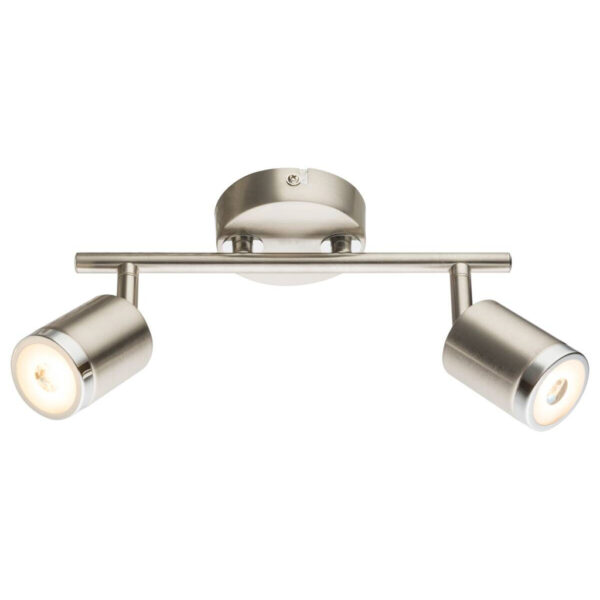 GLOBO Spot Comore nickel Metall B/H/L: ca. 9x17x26 cm 2 Brennstellen