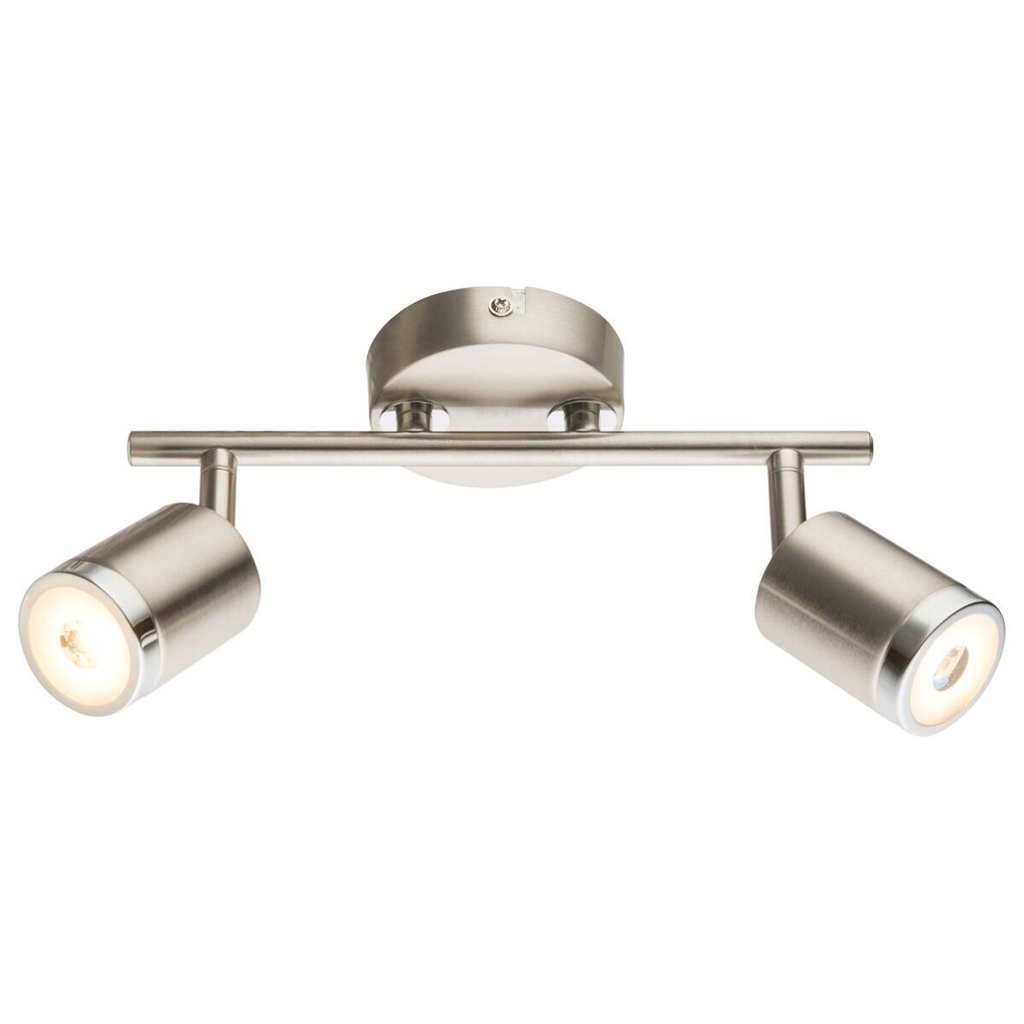 GLOBO Spot Comore nickel Metall B/H/L: ca. 9x17x26 cm 2 Brennstellen