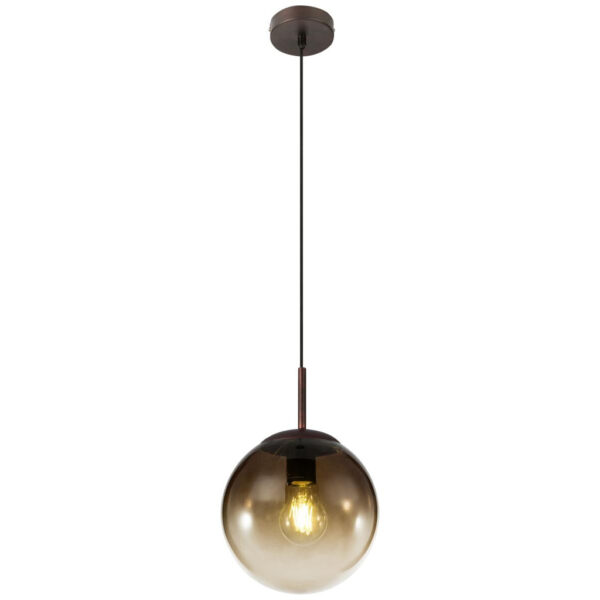 9007371374830 GLOBO Pendelleuchte Varus
braun amber Glas Metall H/D: ca. 120x20 cm E27 1 Brennstellen