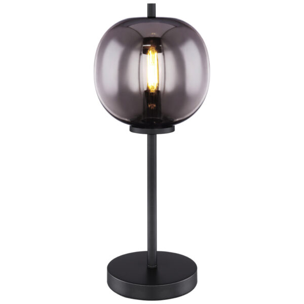 GLOBO Tischleuchte Blacky
schwarz Glas Metall H/D: ca. 45x18,5 cm E27 1 Brennstellen