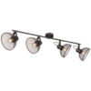 GLOBO Spotbalken Moniga Chrom dunkelgrau Metall B/H/T: ca. 93,6x20,8x16 cm E27 4 Brennstellen