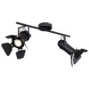 GLOBO Spot Egon schwarz Metall B/H/L: ca. 16x27x54 cm GU10 2 Brennstellen