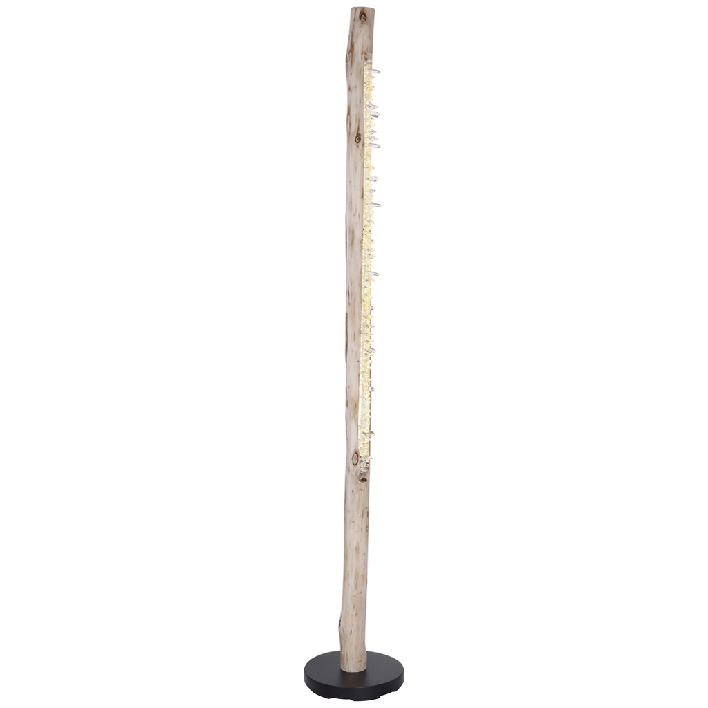 GLOBO Stehlampe Felicitas
schwarz klar Holz Metall Acryl H/D: ca. 151×23 cm