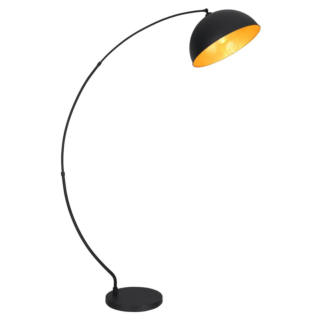GLOBO Stehlampe
gold schwarz Metall B/H/T: ca. 45x182x115 cm E27 1 Brennstellen