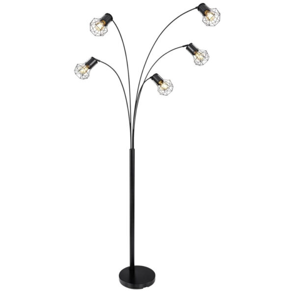 GLOBO Stehlampe Priska
mattschwarz Metall B/H/T: ca. 74x204x80 cm