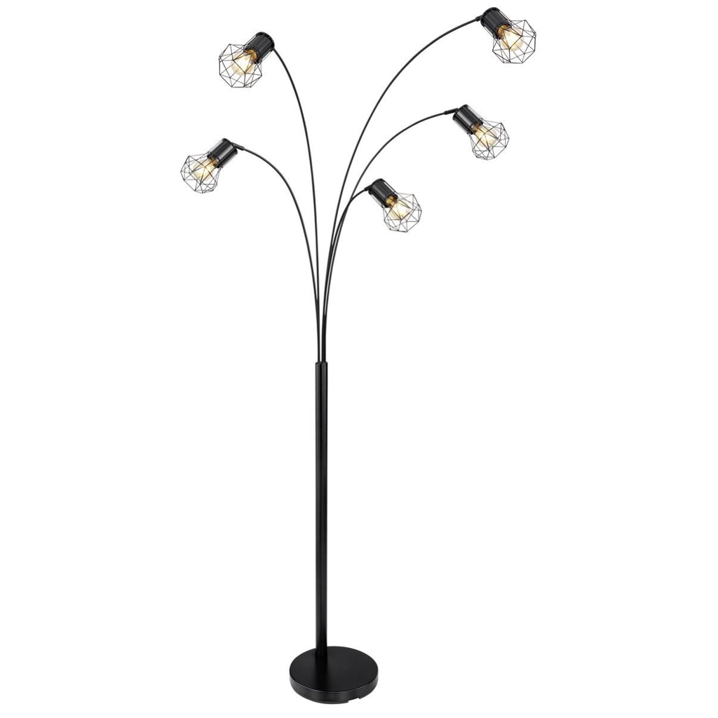 GLOBO Stehlampe Priska
mattschwarz Metall B/H/T: ca. 74x204x80 cm