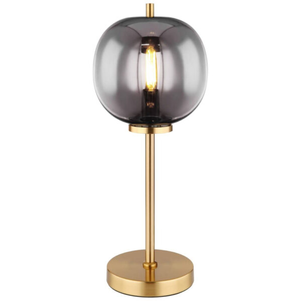 GLOBO Tischleuchte
messing Metall Glas H/D: ca. 45x18,5 cm 1 Brennstellen