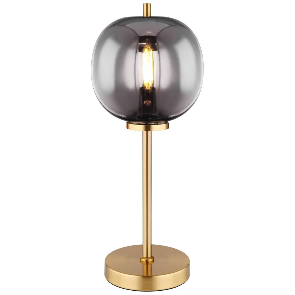 GLOBO Tischleuchte
messing Metall Glas H/D: ca. 45×18,5 cm 1 Brennstellen