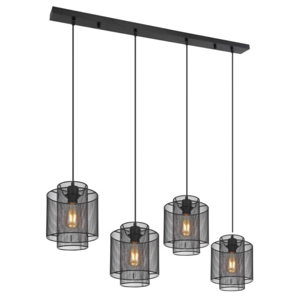 9007371420483 GLOBO Pendelleuchte AUGUSTIN 15664-4H
mattschwarz Metall B/H/L: ca. 20x120x98 cm E27 4 Brennstellen