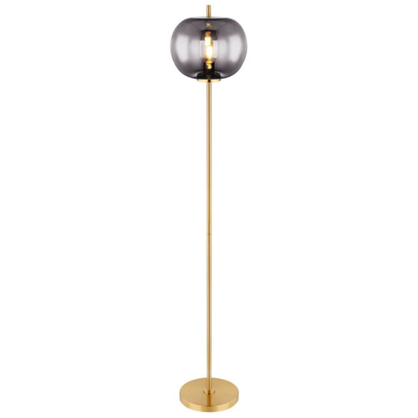 9007371422043 GLOBO Stehlampe
messing Metall Glas H/D: ca. 160x30 cm 1 Brennstellen