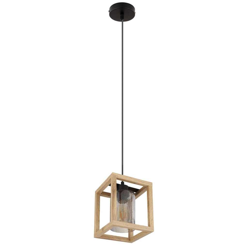 GLOBO Hängeleuchte
dunkelbraun Rauch schwarz Glas Metall B/H/L: ca. 17x120x17 cm E27 1 Brennstellen