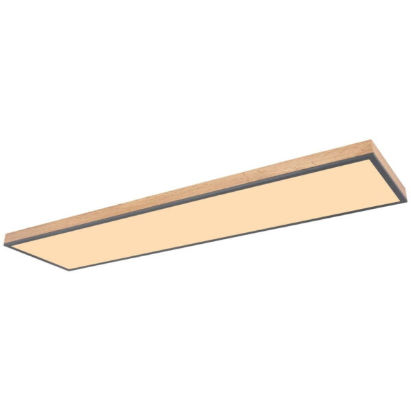 GLOBO Deckenleuchte 416080WD5 Graphit Aluminium Acryl MDF B/H/T: ca. 30x6,5x120 cm 1 Brennstellen