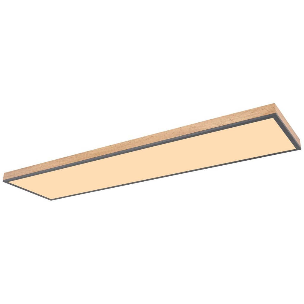 GLOBO Deckenleuchte 416080WD5 Graphit Aluminium Acryl MDF B/H/T: ca. 30x6,5x120 cm 1 Brennstellen
