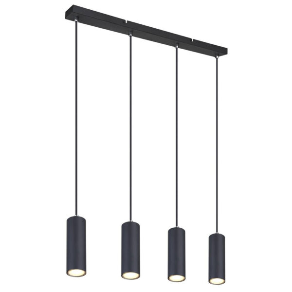 GLOBO Pendelleuchte Metall B/H/T: ca. 6x120x65 cm GU10 4 Brennstellen – verschiedene Farben